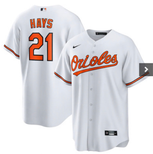 2023 Men Baltimore Orioles #21 Austin Hay White MLB Jerseys->baltimore orioles->MLB Jersey